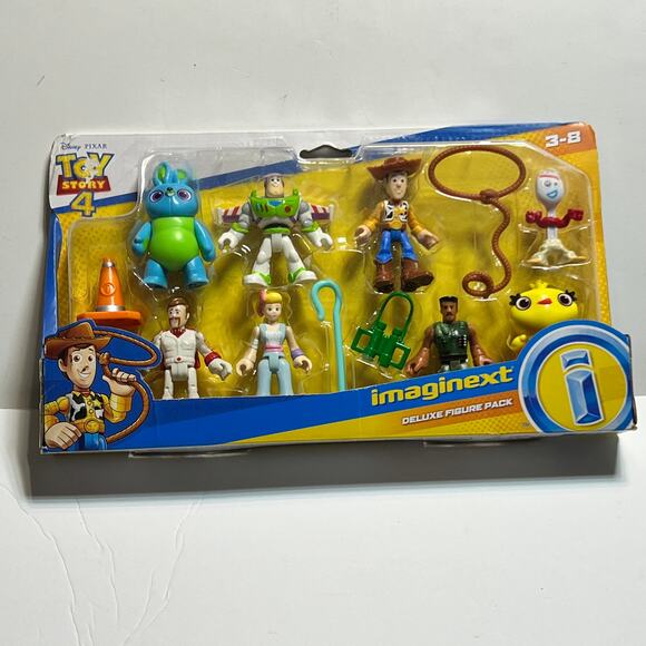 Fisher Price Imaginext Toy Story 4 Deluxe Figure Pack Woody Buzz Forky Bo Peep - Picture 6 of 16